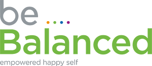 beBalanced-logo-grey-green-letters-empowered-happy-self